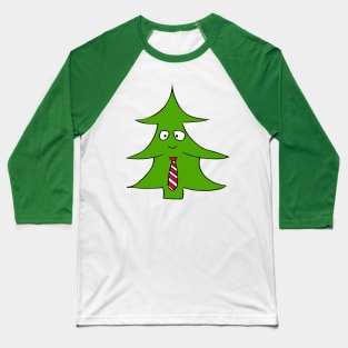 Christmas Tree Wearing A Tie Baseball T-Shirt